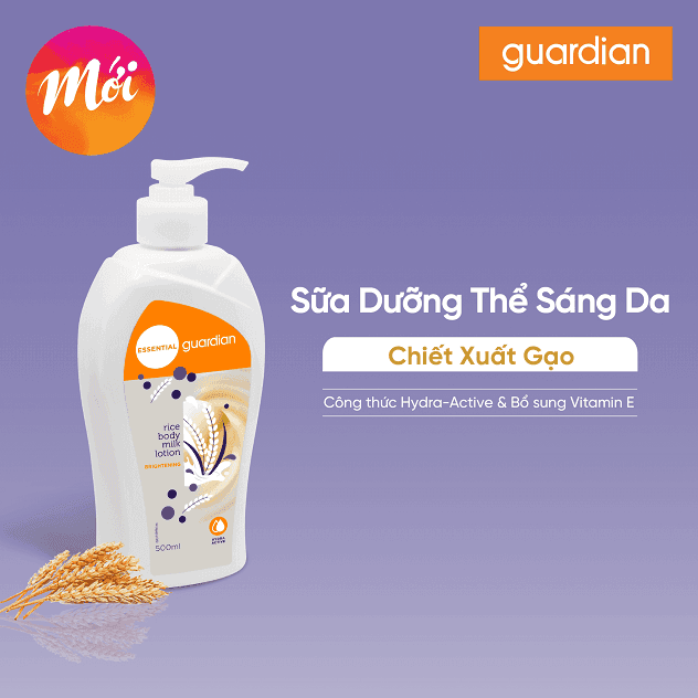 Sữa Dưỡng Thể Sáng Da Guardian Rice Brightening Chiết Xuất Gạo