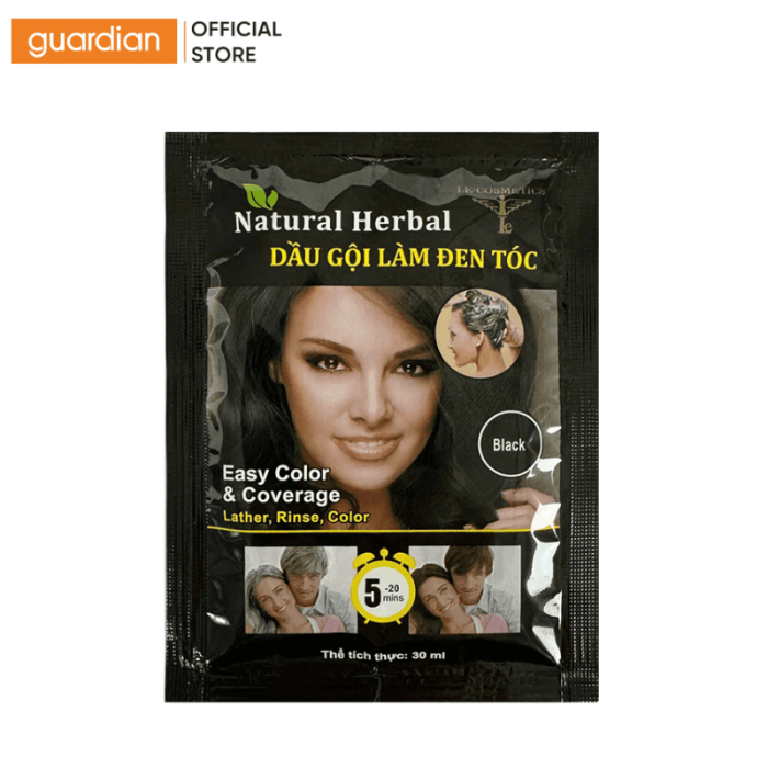 Dầu Gội Làm Đen Tóc Le.Cosmetics Gói 30 Ml