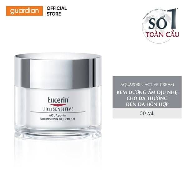 Kem Dưỡng Ẩm Eucerin Dịu Nhẹ Cho Da Thường Đến Da Hỗn Hợp Aquaporin Active 50ml
