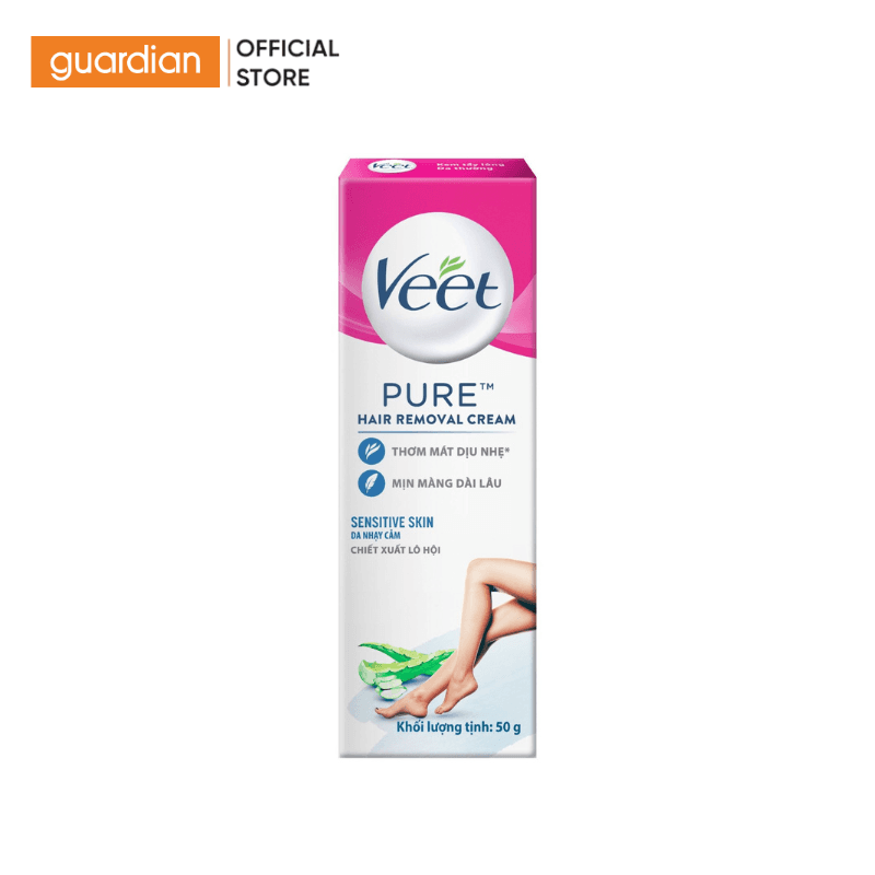 Kem Tẩy Lông Dành Cho Da Nhạy Cảm Veet Pure Hair Removal Cream For Sensitive Skin 50g