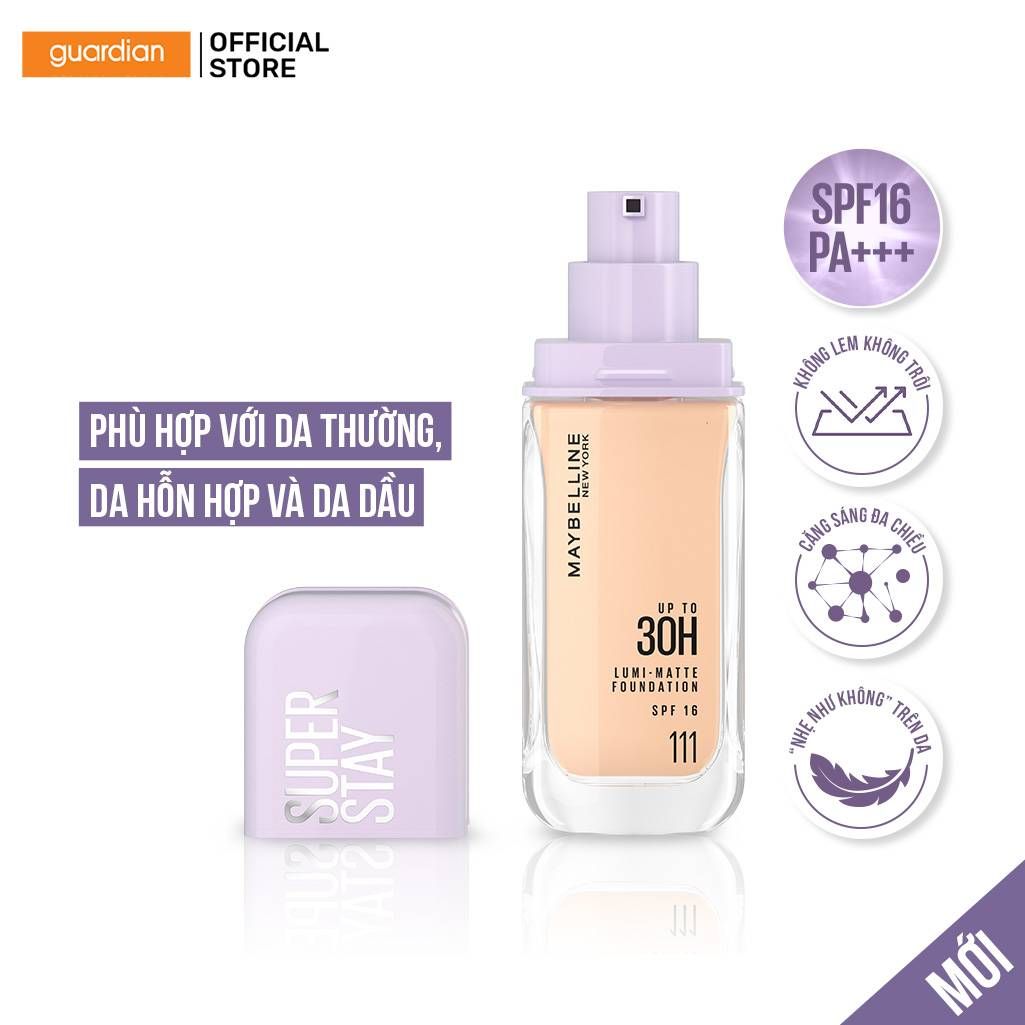 Kem Nền Lâu Trôi Maybelline Super Stay Up To 30H Lumi-Matte Foundation 35ml .#111
