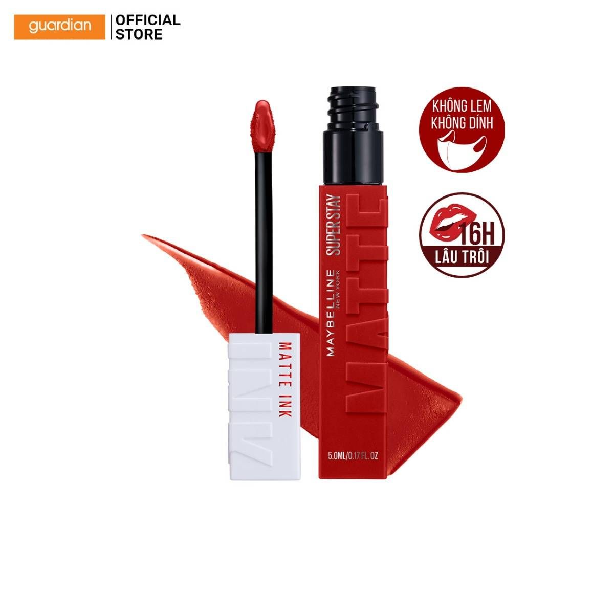 Son Kem Lì Maybelline New York Super Stay Matte Ink City Edition #315 Extraordinary Đỏ Đất 5Ml