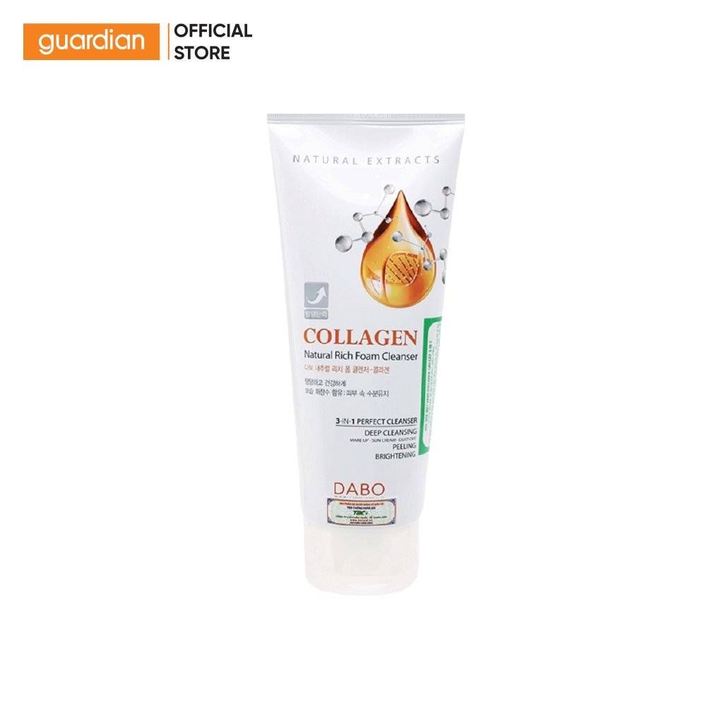 Sữa Rửa Mặt Tinh Chất Collagen Dabo 3In1 Perfect Collagen Natural Rich Foam Cleanser 180Ml