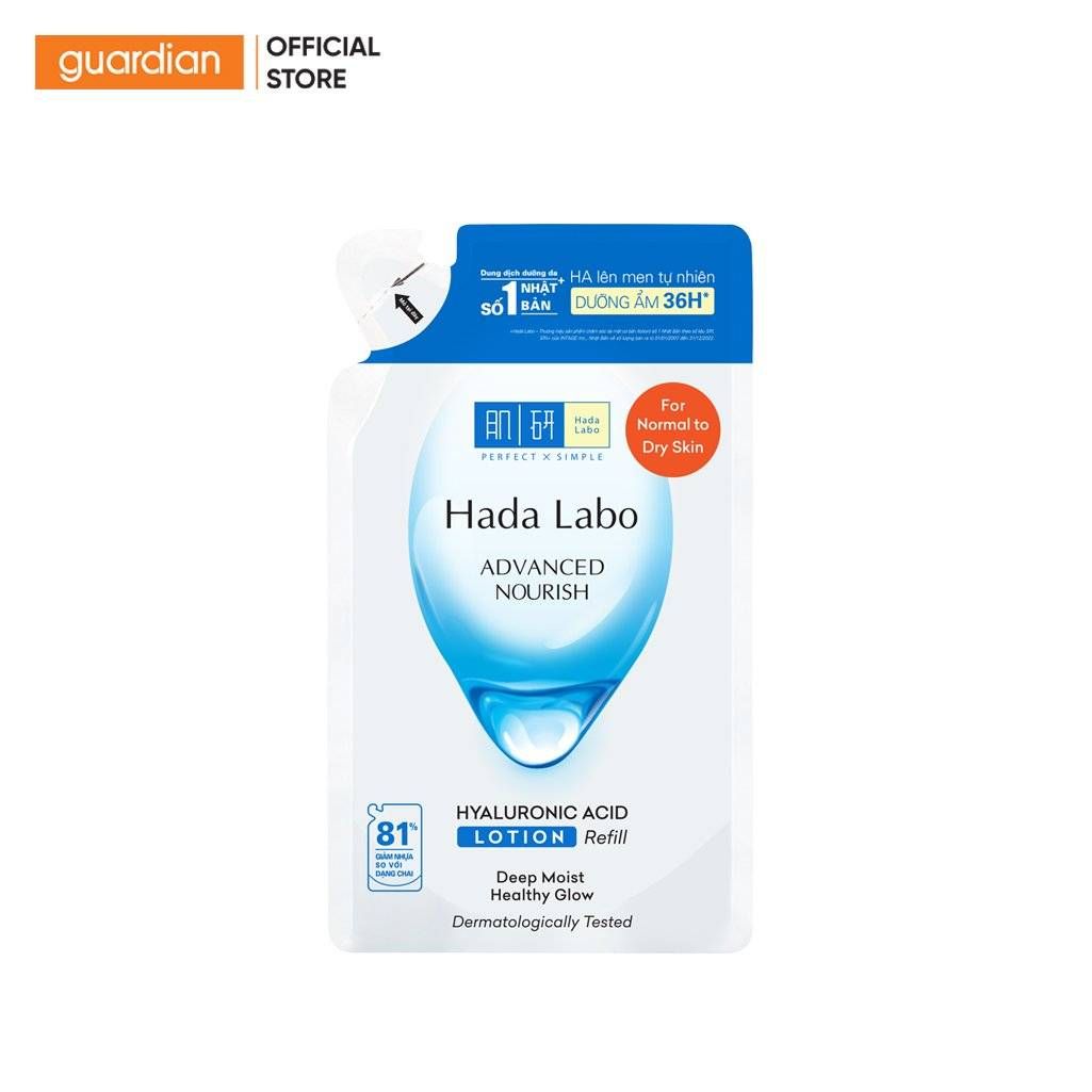 Túi Refill Dung Dịch Dưỡng Ẩm Hada Labo Advanced Nourish Hyaluronic Acid Lotion For Normal To Dry Skin 170Ml