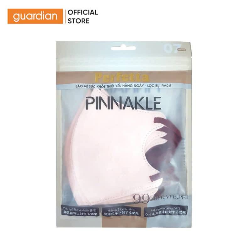 Khẩu Trang Y Tế Perfetta Pinnakle 3 Lớp Màu Hồng Pink Gói 7 Cái