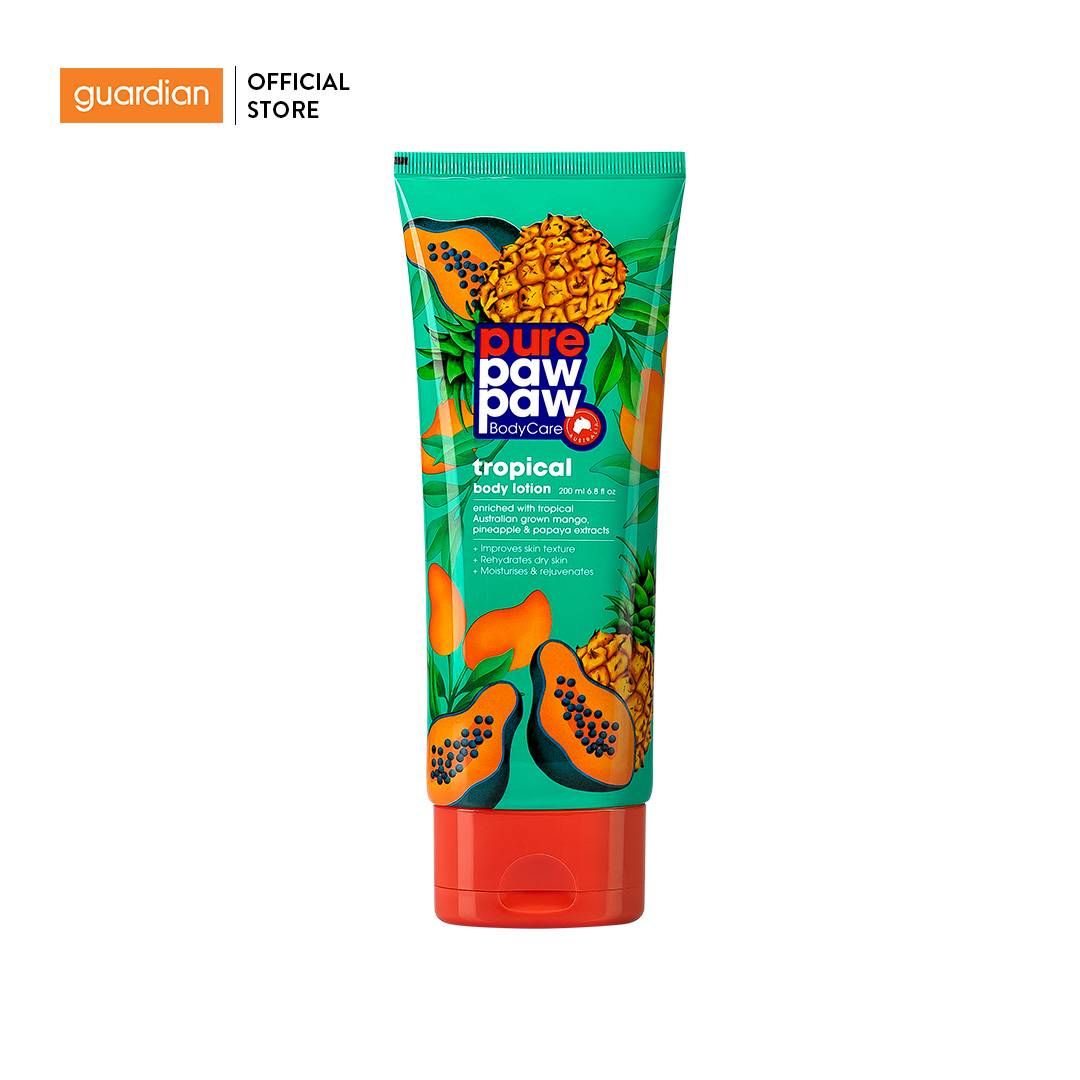 Kem Dưỡng Ẩm Cải Thiện Kết Cấu Da Toàn Thân Pure Paw Paw Tropical Body Lotion 200g