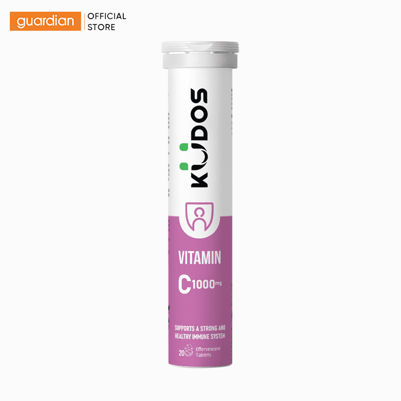 Thực Phẩm Bảo Vệ Sức Khỏe Kudos Vitamin C 1000mg Hương Dưa Hấu Ống 20 Viên