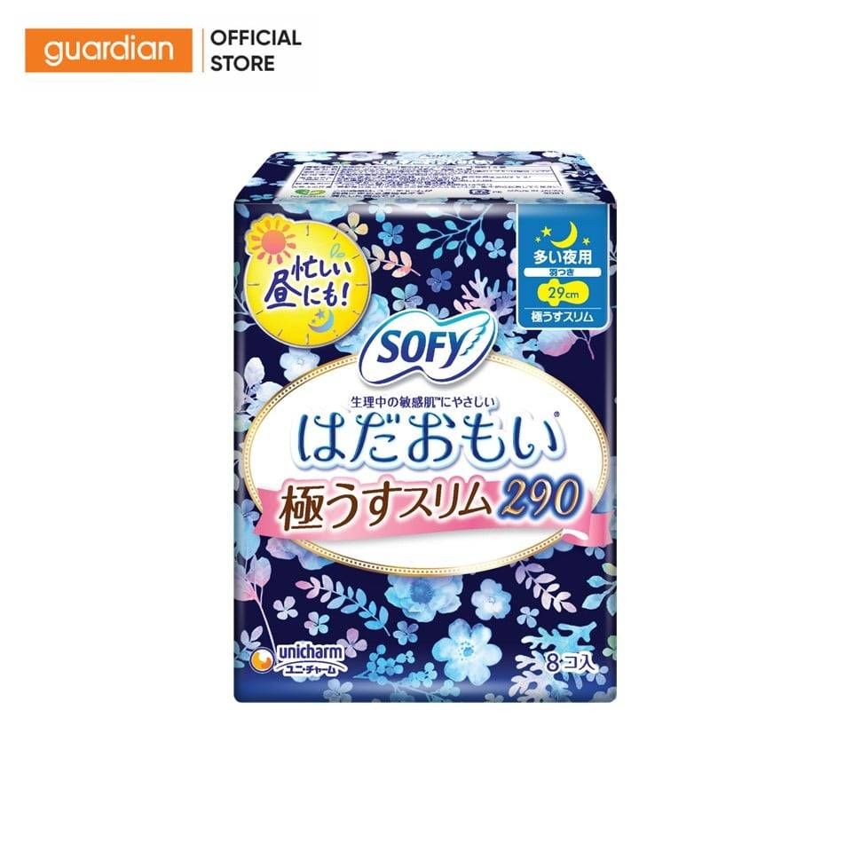 Băng Vệ Sinh Ban Đêm Sofy Skin Comfort Siêu Mỏng 29Cm 8 Miếng