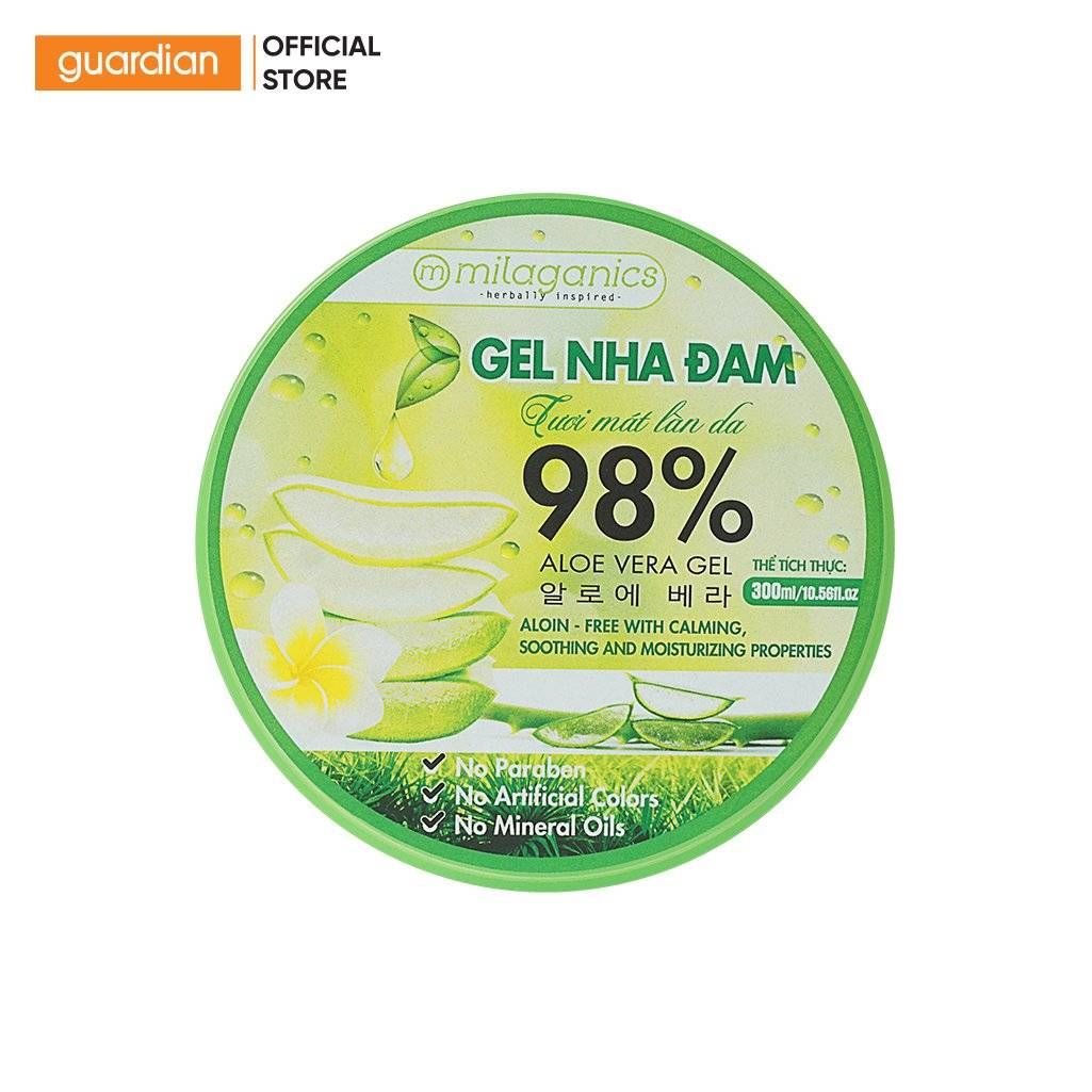 Gel Nha Đam Giúp Dưỡng Ẩm Chuyên Sâu Milaganics Aloe Vera Gel 250Ml