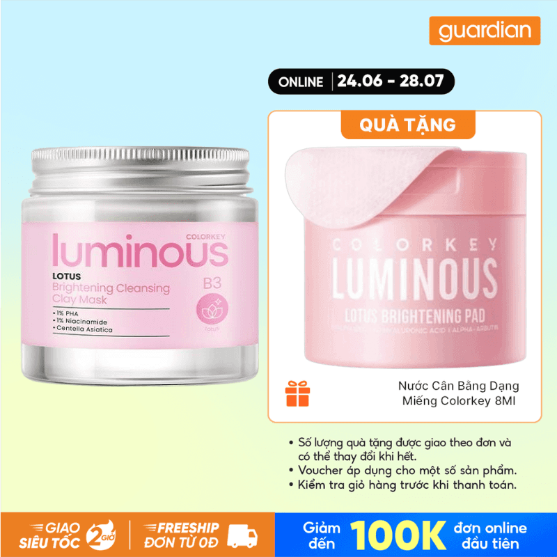 MẶT NẠ BÙN KHOÁNG COLORKEY LUMINOUS CLEANSING CLAY MASK 60G