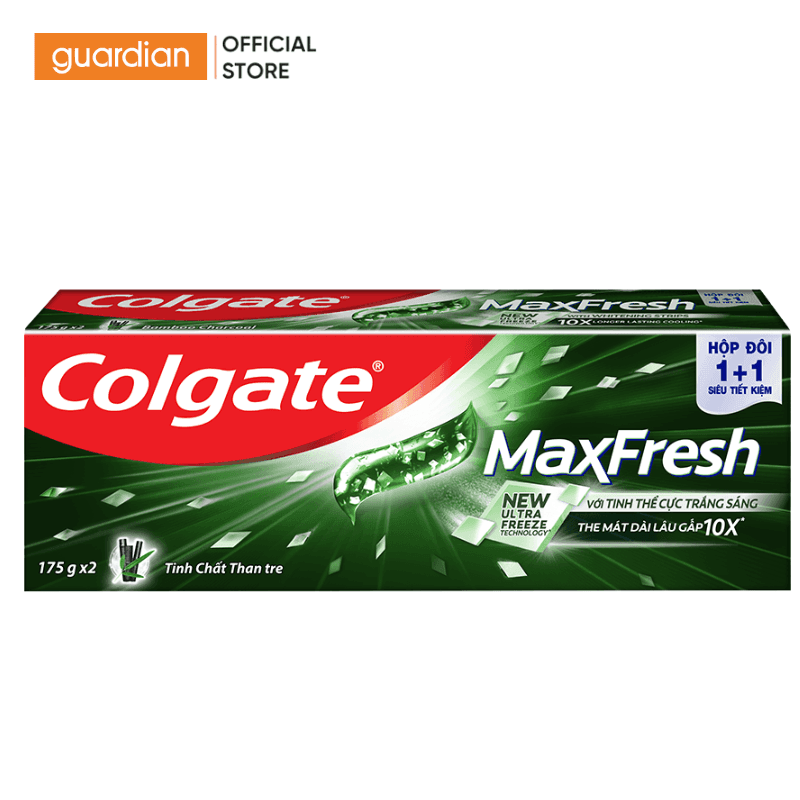 Bộ Đôi Kem Đánh Răng Colgate Maxfresh Than Tre 175Gx2