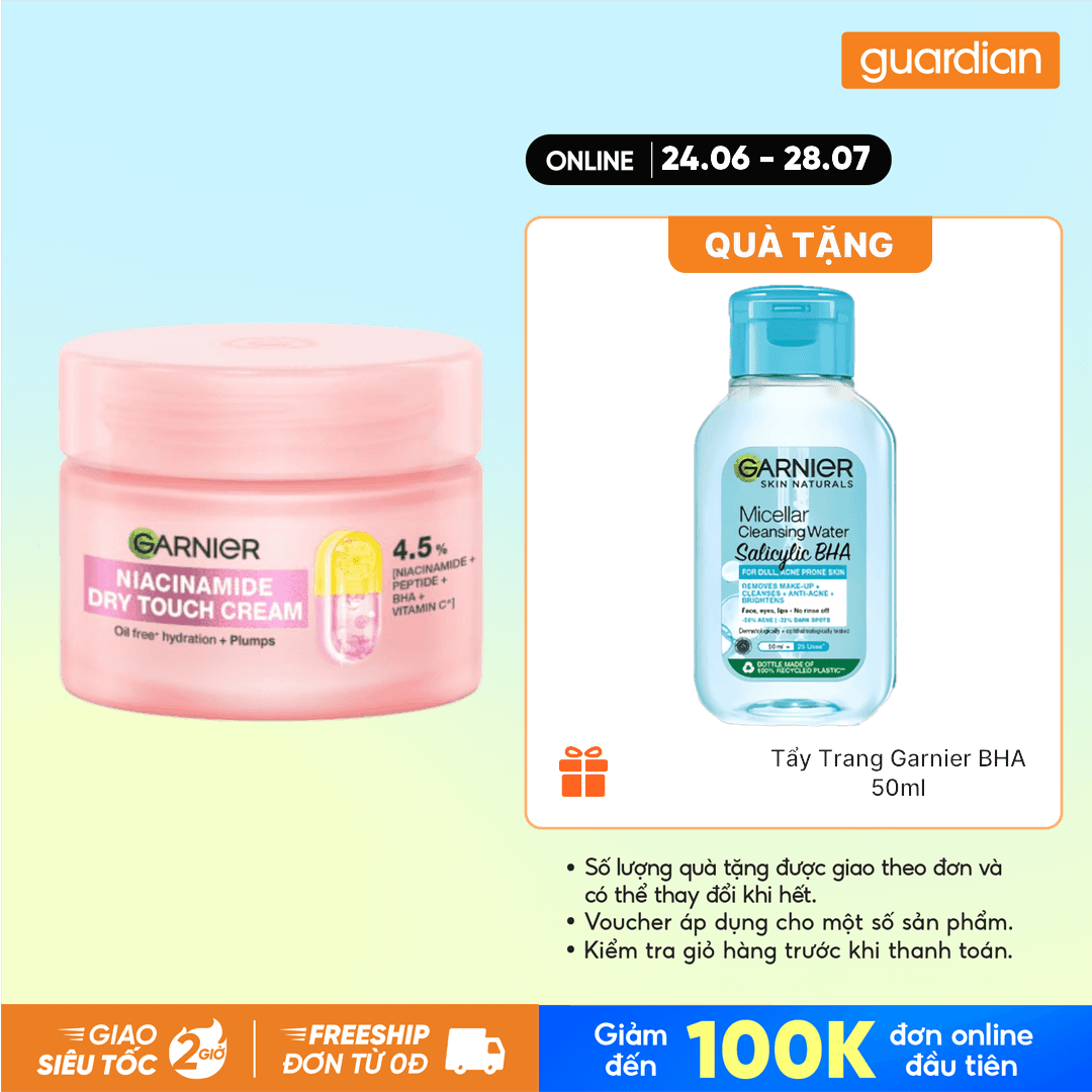 Kem Dưỡng Ẩm Garnier Niacinamide Dry Touch Cream 30ml