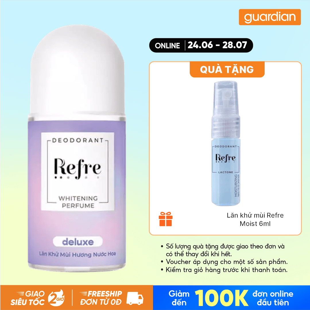 Lăn Khử Mùi Hương Nước Hoa Hương Sang Trọng Whitening Perfume Deluxe Refre 40Ml