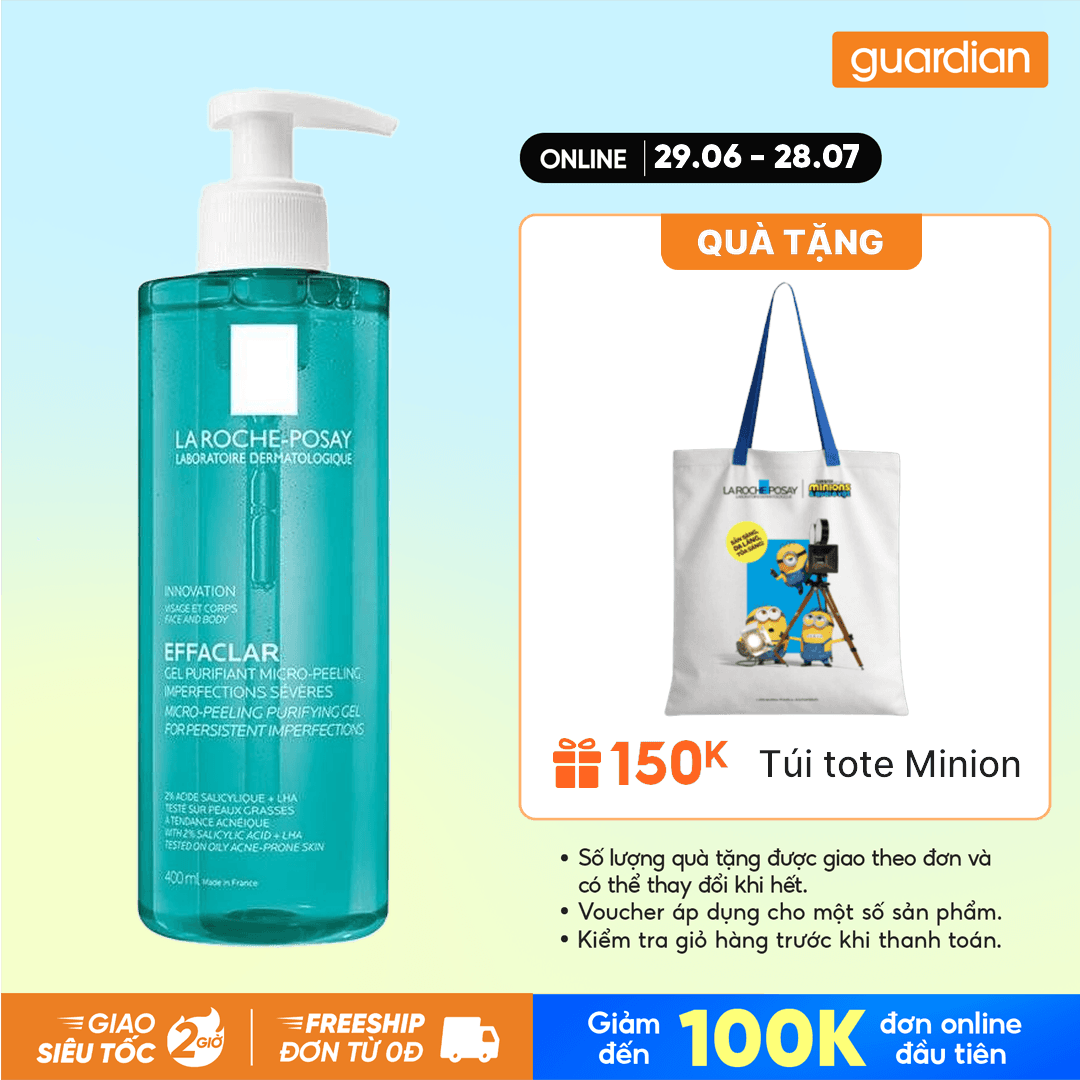 Gel Tắm Giúp Làm Sạch Cho Mặt Và Cơ Thể La Roche-Posay Effaclar Micro-Peeling Purifying Gel 400Ml