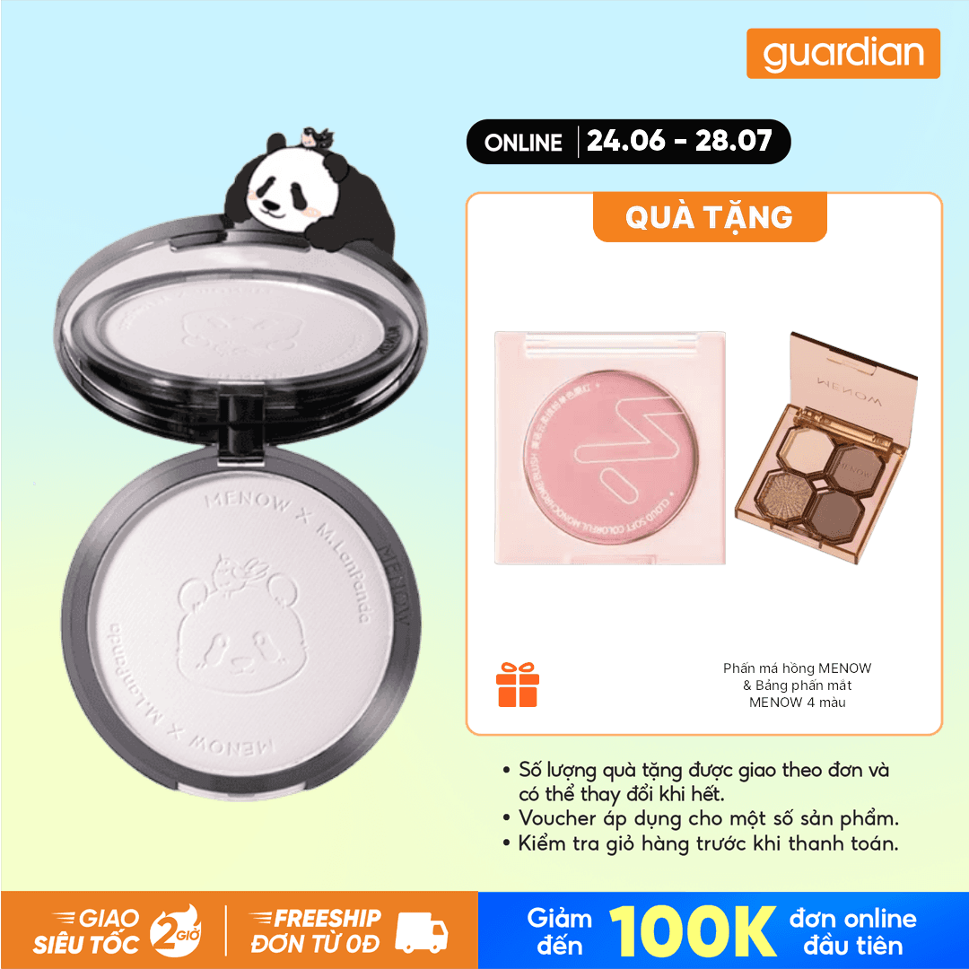 PHẤN PHỦ DẠNG NÉN MENOW MENGLAN PANDA - P04 TRẮNG HỒNG 21G