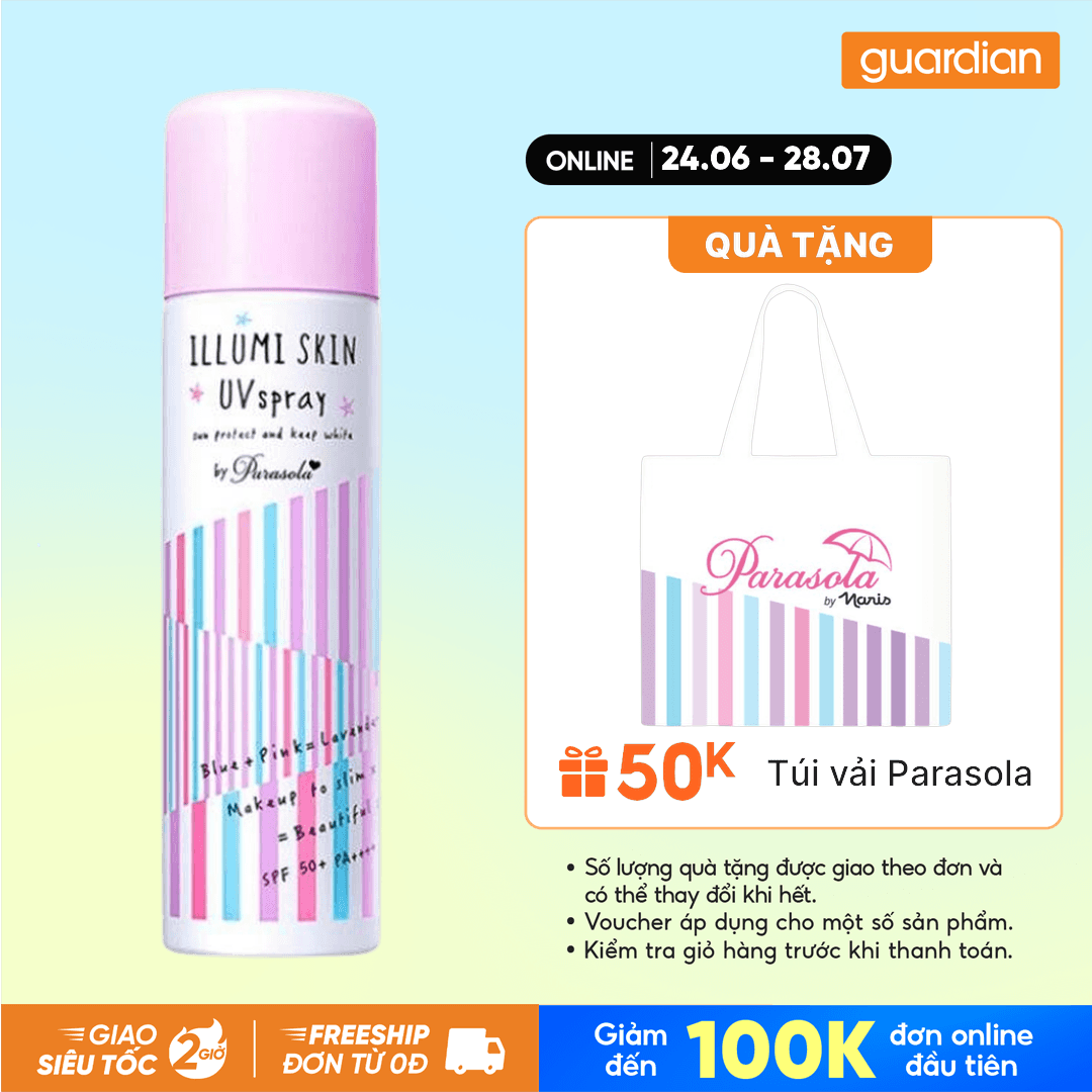Xịt Chống Nắng Nâng Tông Naris Illumi Skin Uv Spray Spf50+ Pa++++ 80Gr