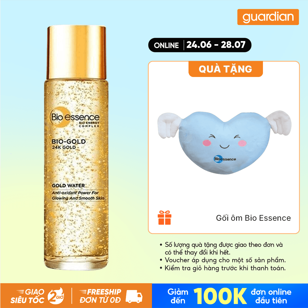 Nước Dưỡng Ngăn Ngừa Dấu Hiệu Lão Hóa Chiết Xuất Vàng Sinh Học 24K Bio Gold Bio Essence 150Ml