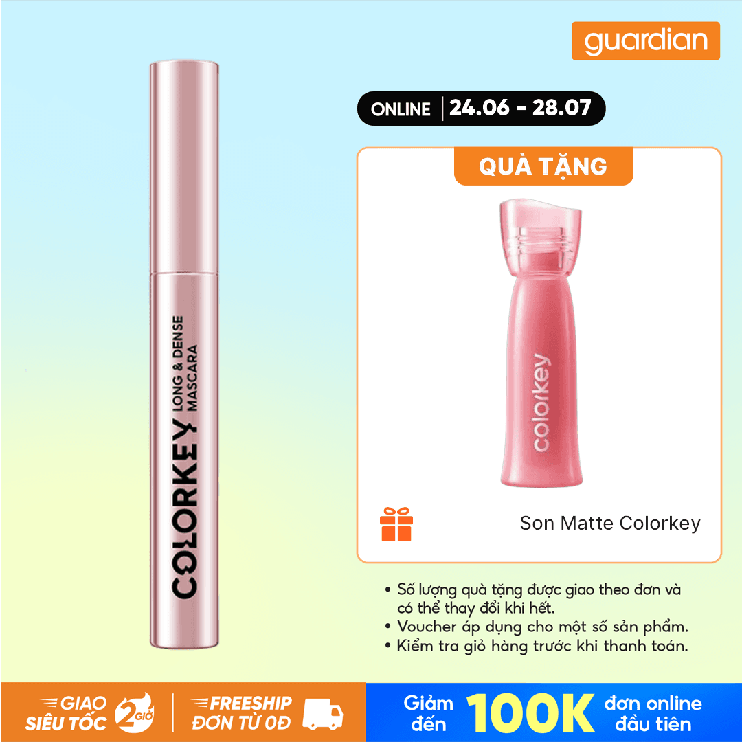 Chuốt Mi Dài & Dày Mi Colorkey Long & Dense Mascara