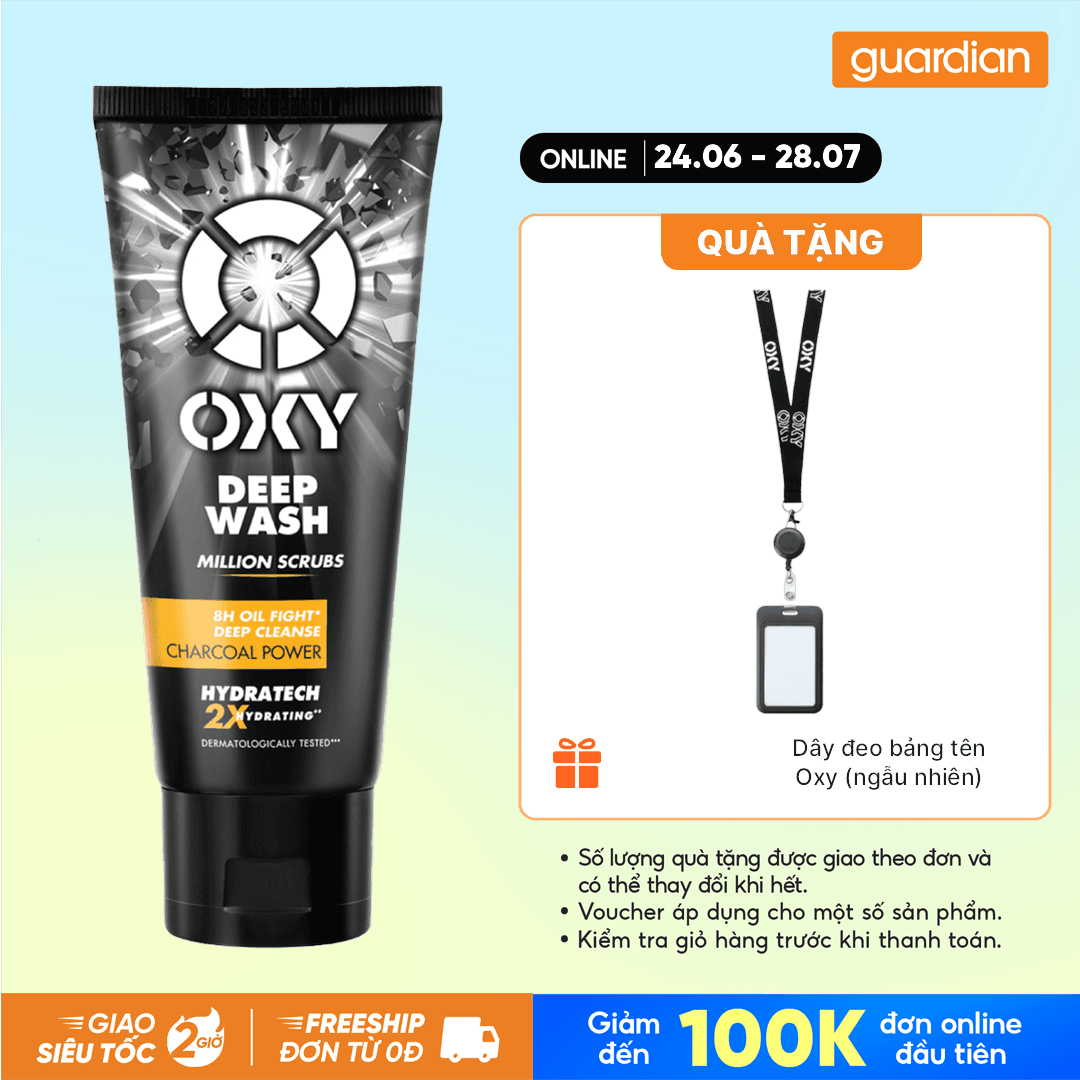 Kem Rửa Mặt Làm Sạch Sâu Có Hạt Deep Wash Scrub Formula Oxy 100Gr