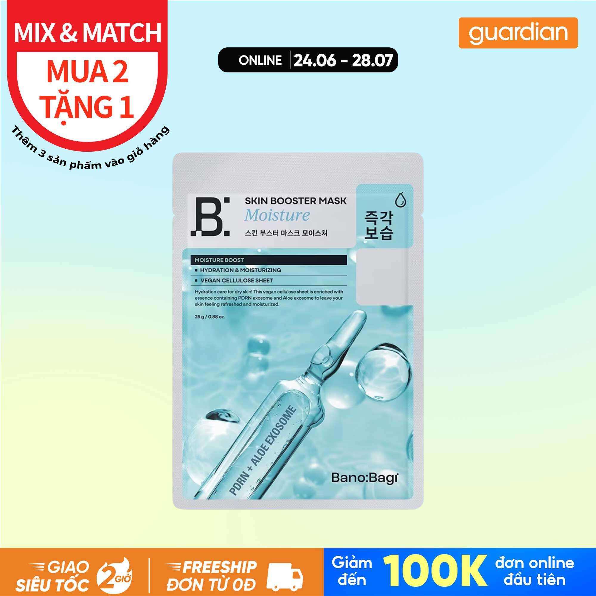Mặt Nạ Banobagi Skin Booster Mask Moisture 25g
