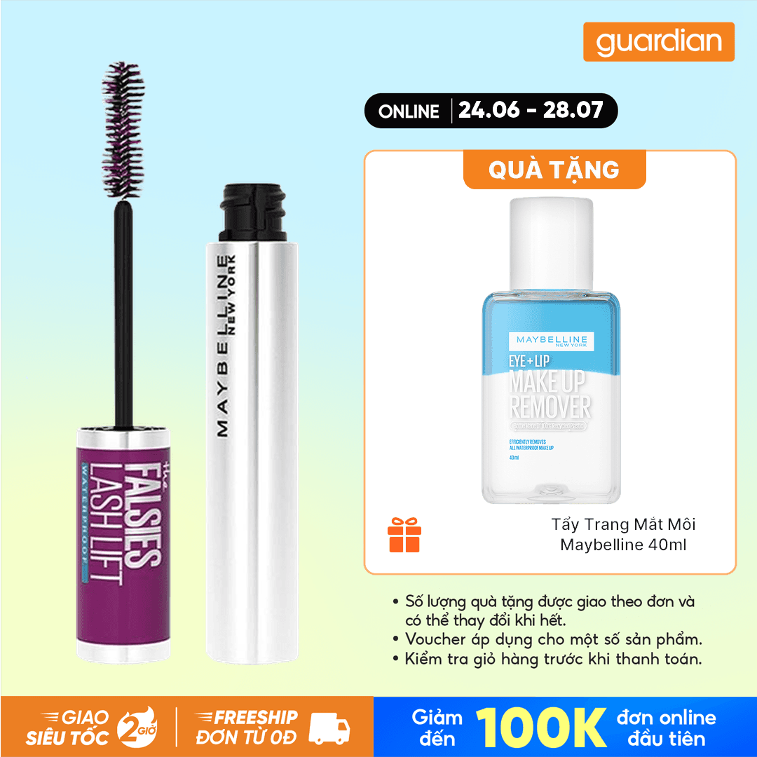 Mascara Uốn Mi, Nâng Mi Và Làm Dày Mi Maybelline The Falsies Lash Lift Waterproof 8,6Ml