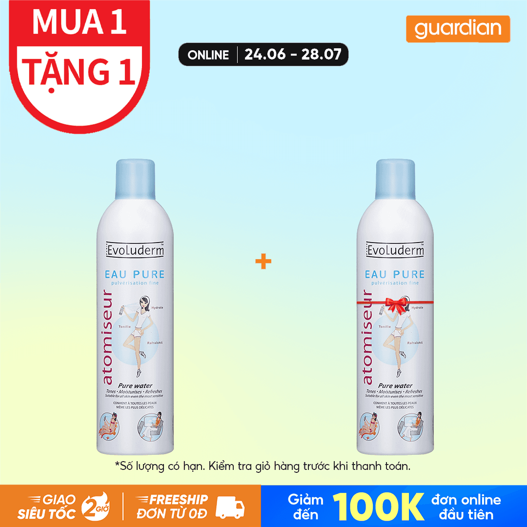 Xịt Khoáng Atomiseur Eau Pure Evoluderm 400Ml