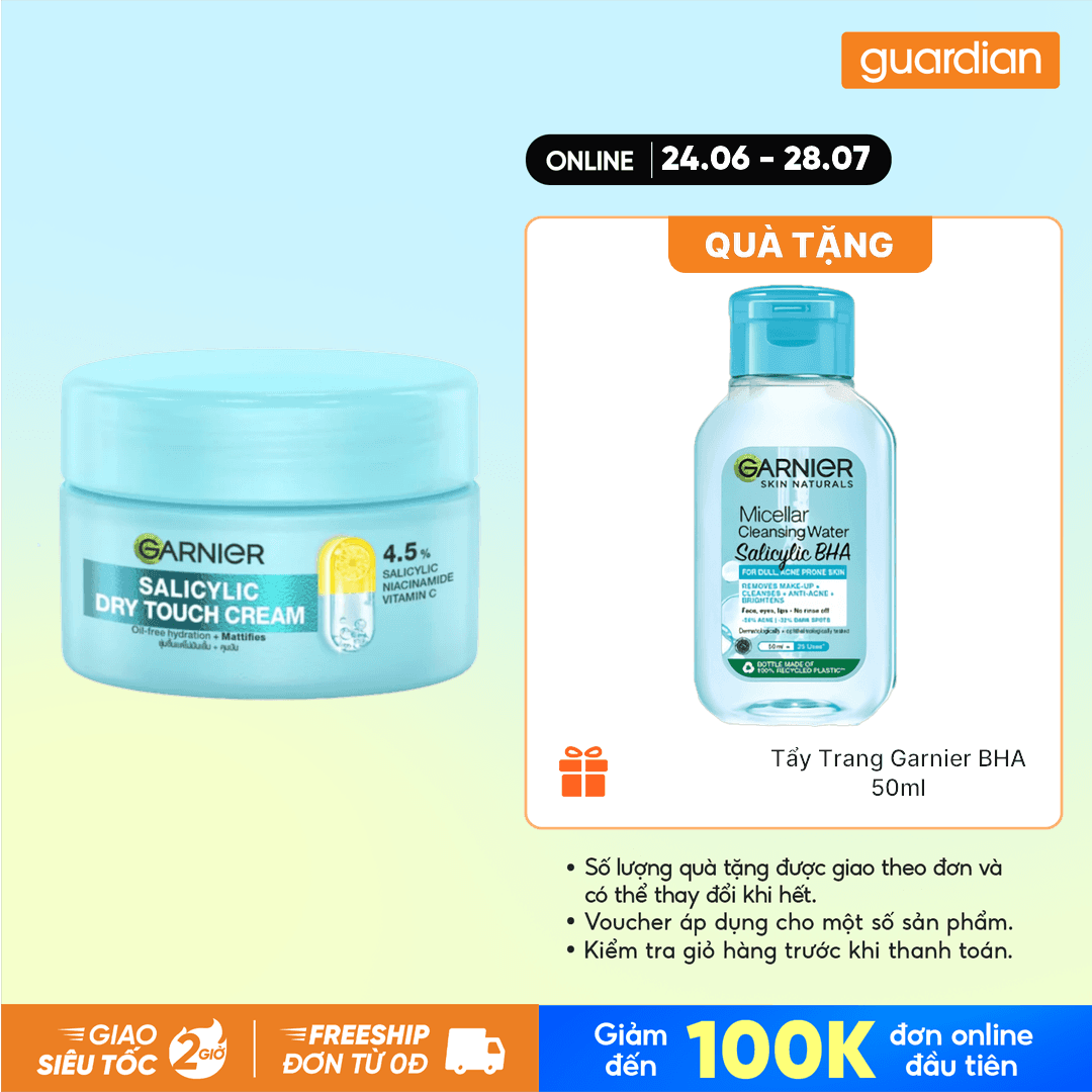 Kem Dưỡng Ẩm Garnier Salicylic Dry Touch Cream 30ml