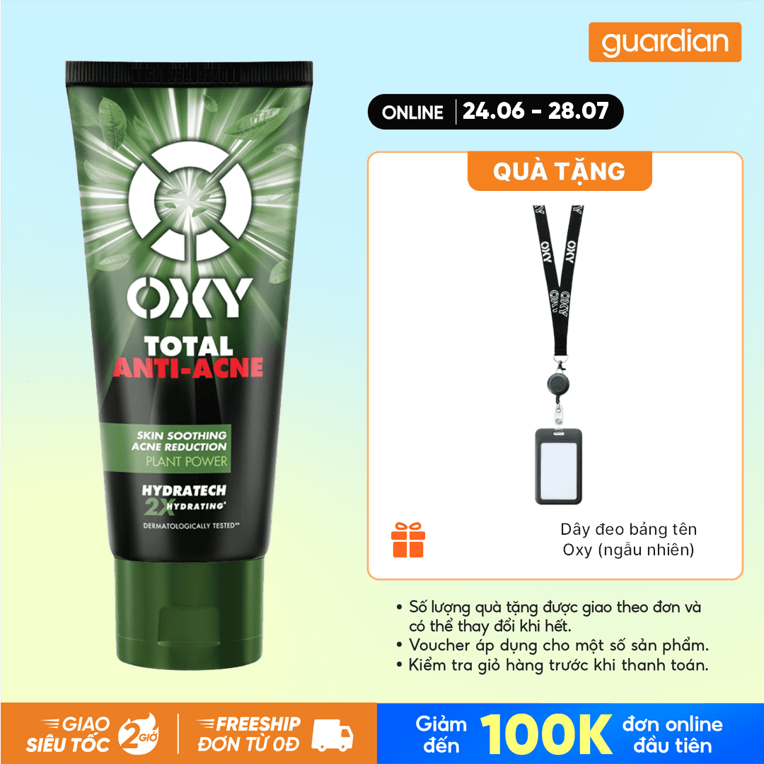 Kem Rửa Mặt Làm Sạch Và Giúp Kháng Khuẩn Mụn Total Acne Wash Smasher Oxy 100Gr