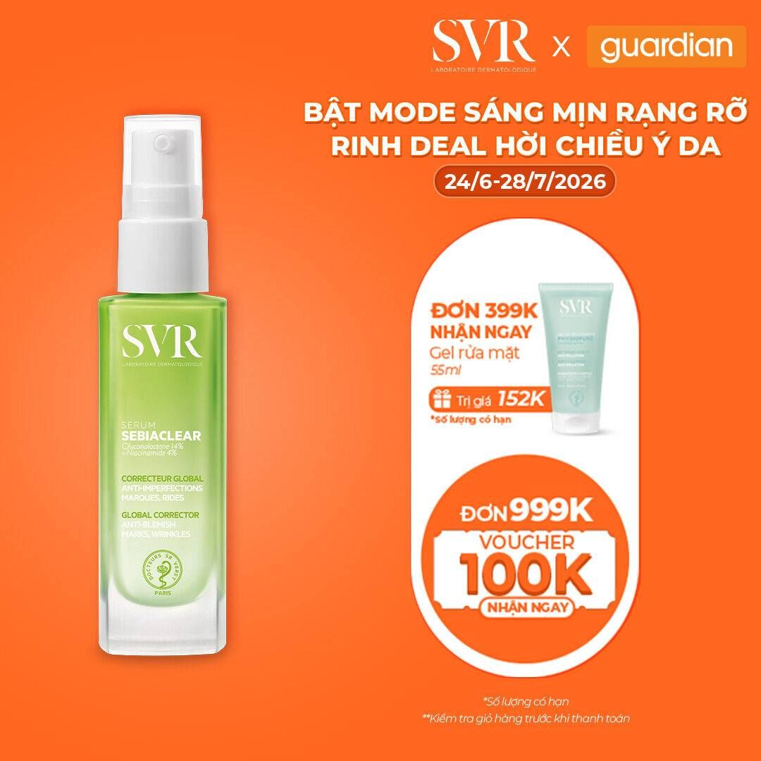 Tinh Chất Hỗ Trợ Giảm Mụn Mờ Thâm Và Chống Nhăn Dành Cho Da Dầu Mụn SVR Sebiaclear Serum 30ml