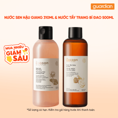 Combo Cocoon 1 Nước Sen Hậu Giang 310ML & 1 Nước Tẩy Trang Bí Đao 500ML