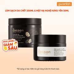 Combo Cocoon 1 Cà Phê Đắk Lắk Làm Sạch Da Chết Cơ Thể 200Ml & 1 Mặt Nạ Chiết Xuất Nghệ Hưng Yên 30ml