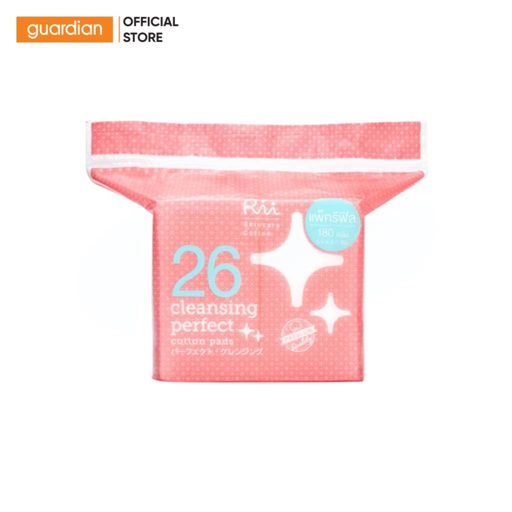 Bông Tẩy Trang Giúp Tẩy Trang Nhẹ Nhàng Rii 26 Cleansing Perfect Cotton Pads 180 Miếng