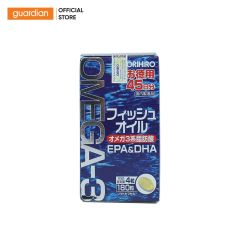 Thực Phẩm Bảo Vệ Sức Khỏe Orihiro Omega 3, EPA & Dha Từ Dầu Cá Hỗ Trợ Tim Mạch Hộp 180 Viên
