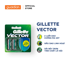 Lưỡi Dao Cạo Râu Gillette Vector - Hộp 2 Lưỡi