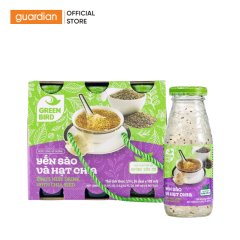 Nước Uống Bổ Dưỡng Yến Sào Và Hạt Chia Green Bird 6 Chai x 185ml