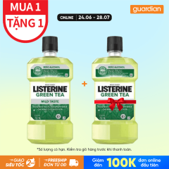 Nước Súc Miệng Trà Xanh Listerine Natural Greentea Zero Alcohol Listerine 750Ml