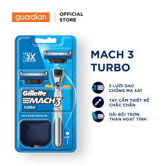 Dao Cạo Râu GILLETTE Mach3 Tubor - Hộp 1 Cán & 2 Lưỡi