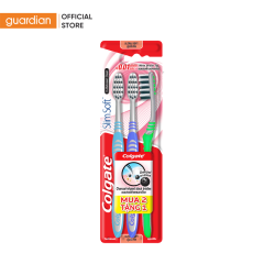 Bộ 3 bàn chải đánh răng Colgate Slimsoft In-Between Clean Charcoal