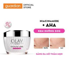 Kem Dưỡng Ẩm Olay Luminous Niacinamide + Aha Dưỡng Sáng Da, Mờ Thâm Mụn 50G