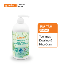 Sữa Tắm Dưỡng Ẩm Tươi Mát Guardian Refreshing Cucumber & Aloe Vera Body Wash Dưa Leo & Nha Đam 1000Ml