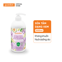 Sữa Tắm Dạng Kem Kháng Khuẩn Guardian Antibacterial Shower Cream Ultra Nourishing Nuôi Dưỡng Da 1000Ml