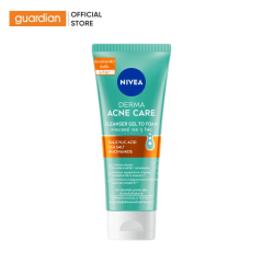 Sữa Rửa Mặt Cho Da Mụn Nivea Derma Acne Care Cleanser Gel To Foam 90G
