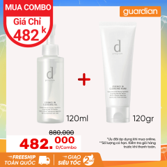 Bộ Sản Phẩm Làm Sạch Da DProgram Gồm Sữa Rửa Mặt Tạo Bọt Dưỡng Da DProgram 120ml + Dầu Tẩy Trang Dưỡng Da D Program Essence In Cleansing Oil 120Ml
