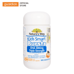 Viên Nhai Dành Cho Trẻ Em Burst Dha 300mg Nature's Way Hỗ Trợ Não Bộ Và Mắt Hộp 50 Viên