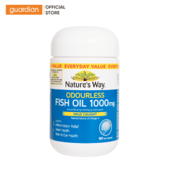 Viên Uống Dầu Cá Nature's Way 1000mg Hỗ Trợ Mắt Và Não Không Mùi Hộp 80 Viên