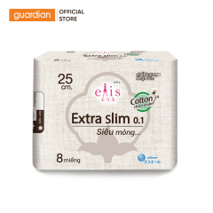 bang-ve-sinh-elis-extra-slim-0-1-cotton-plus-mp-25cm-8-mieng-goi