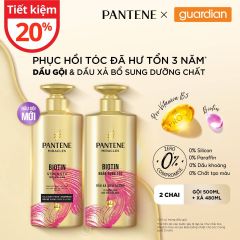 Combo 1 PTN DG BIOTIN CHAC KHOE 500ML & 1 PANTENE DX 480MLX6 3MM BIOTIN