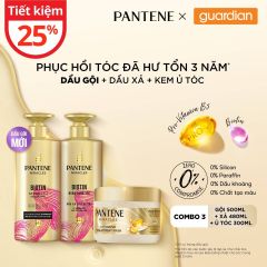 Combo 1 PTN DG BIOTIN CHAC KHOE 500ML & 1 PANTENE DX 480MLX6 3MM BIOTIN & 1 PANTENE KEM U TOC CHUYEN SAU 300ML