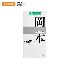 Bao Cao Su Không Mùi Tinh Khiết Skinless Skin Purity Okamoto Hộp 10C