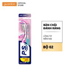 Bộ 2 Bàn Chải P/S Lông Tơ Mềm Mại Loại Bỏ 4 Tầng Mảng Bám